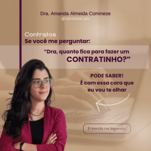 dra amanda sendo questionada o valor para fazer um contratinho
